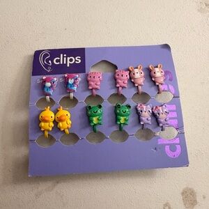 Colorful Animal clip on earring set